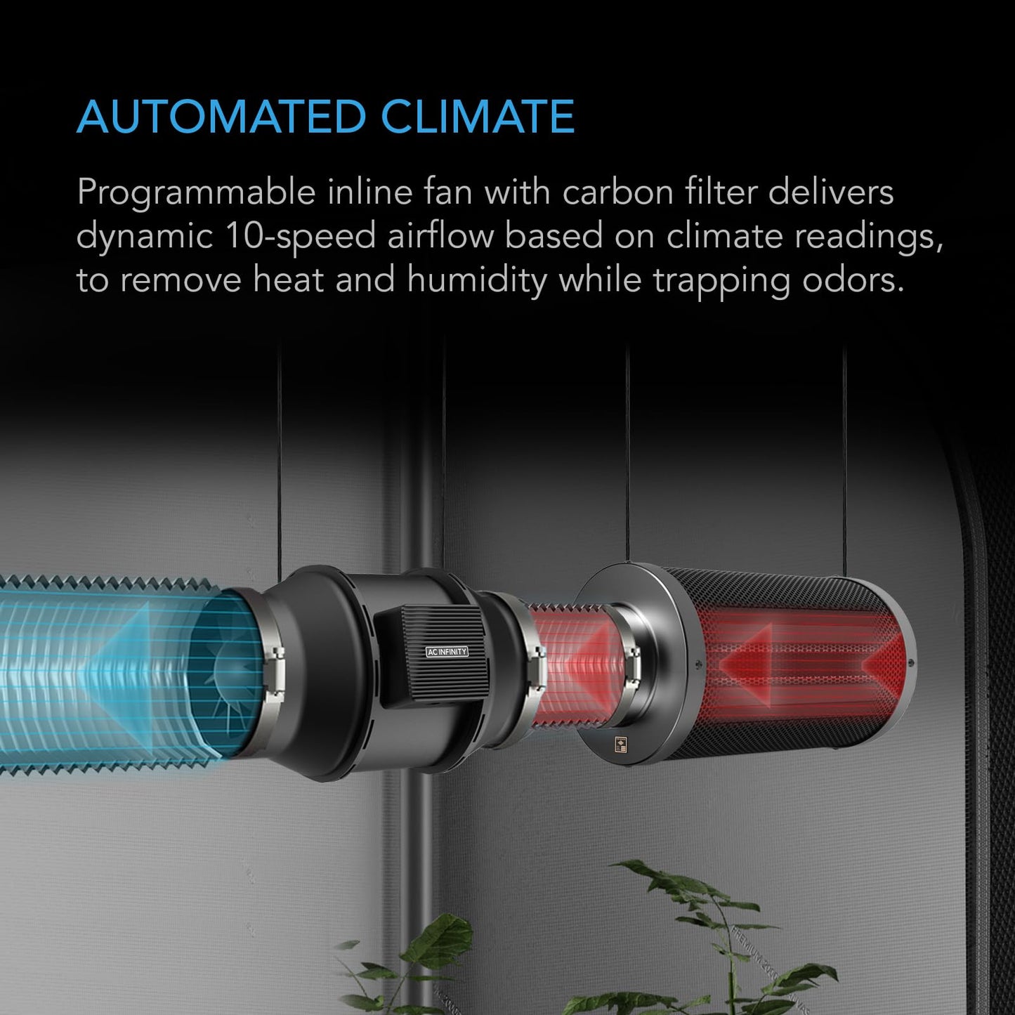 AC Infinity Advance Grow System Compact 2x2, 1-Plant Kit, WiFi-Integrated Grow Tent Kit, Automate Ventilation, Circulation, Schedule Full Spectrum LM301H LED Grow Light, 2000D Mylar Tent