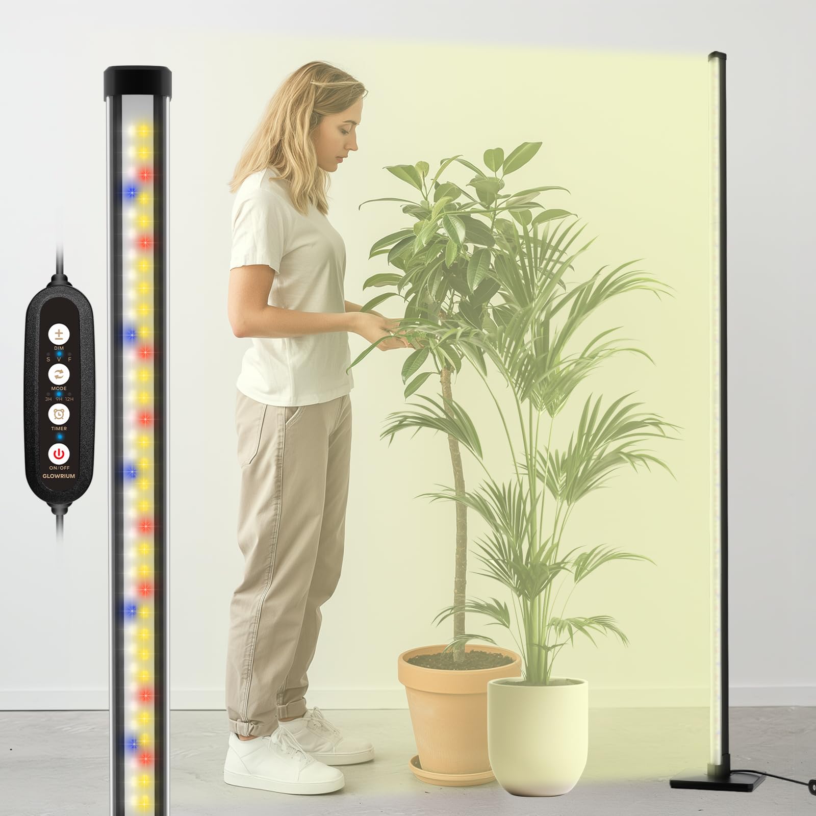 plant grow light floor lamp Standing Grow Light for Indoor Plants,60in Full Spectrum Vertical Plan – ShopQuinton