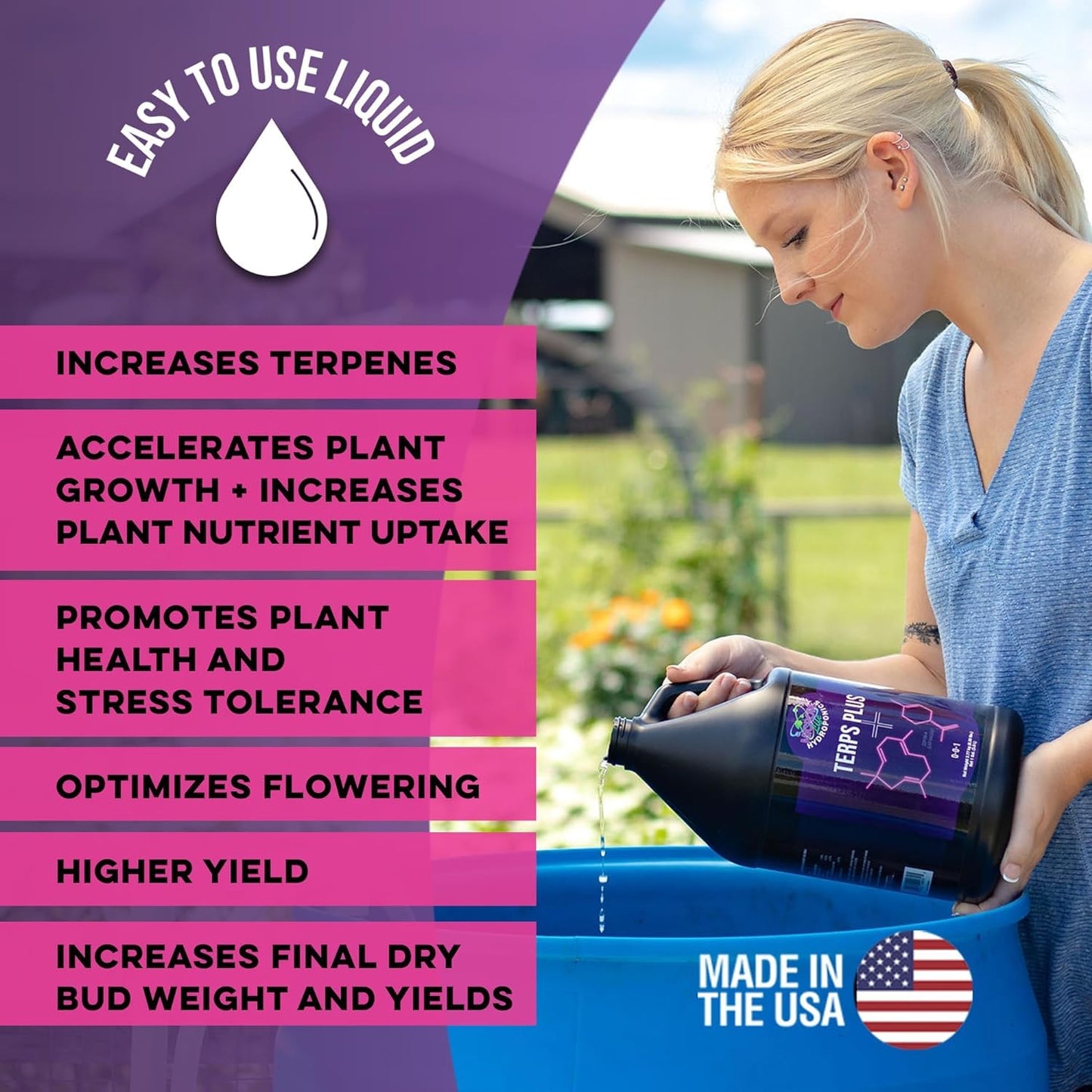Microbe Life Hydroponics Premium Photosynthesis Plus to Grow Fruits, Vegetables, and Herbs, The Best Professional Big Bud Grow, Use with Any Feeding Systems Including Hydroponics or Soil, 1 Gallon