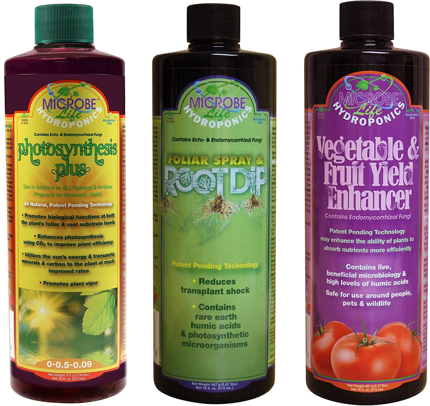 Microbe Life Hydroponics Premium Photosynthesis Plus to Grow Fruits, Vegetables, and Herbs, The Best Professional Big Bud Grow, Use with Any Feeding Systems Including Hydroponics or Soil, 1 Gallon