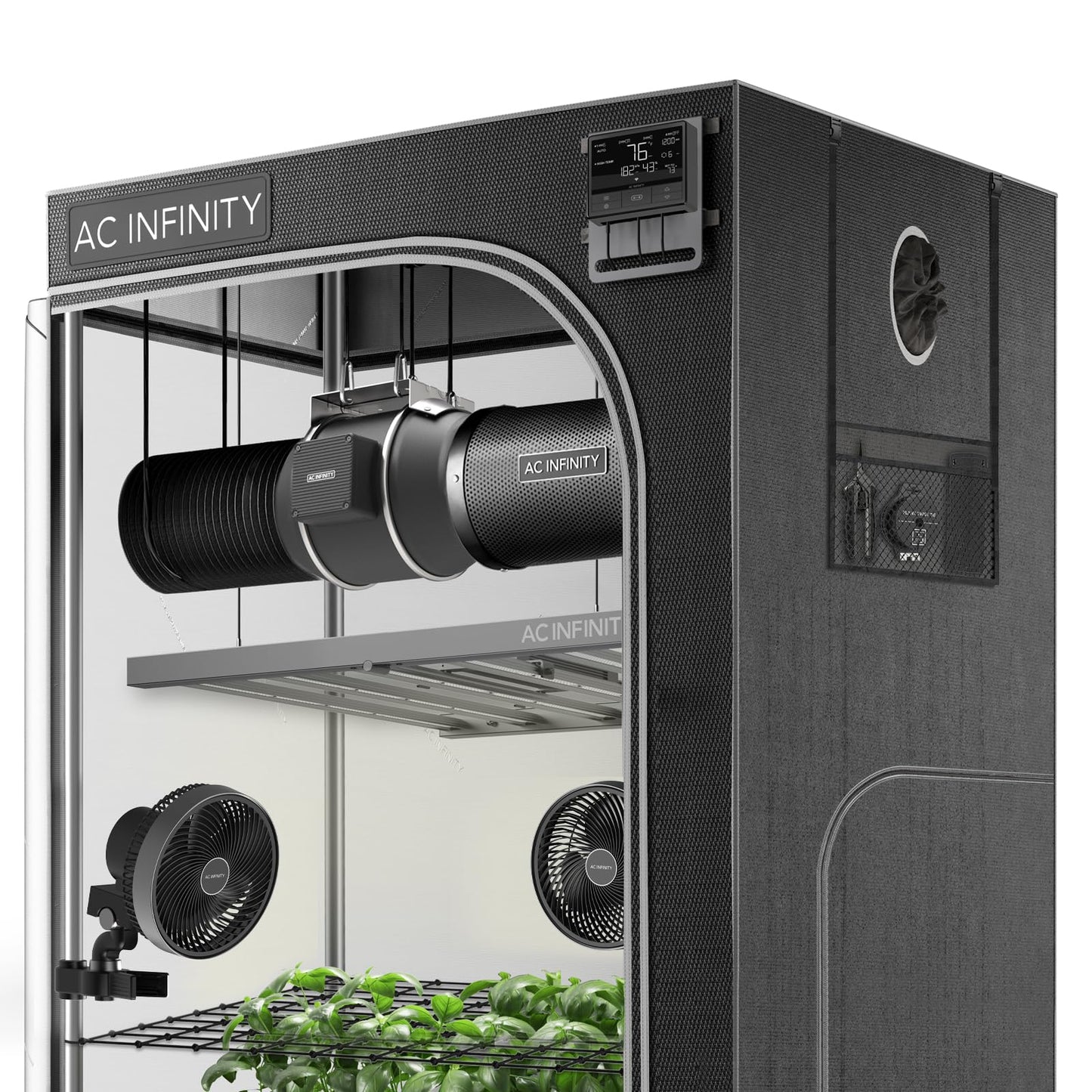 AC Infinity Advance Grow System Compact 2x2, 1-Plant Kit, WiFi-Integrated Grow Tent Kit, Automate Ventilation, Circulation, Schedule Full Spectrum LM301H LED Grow Light, 2000D Mylar Tent