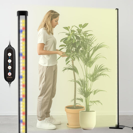 Standing Grow Light for Indoor Plants,60in Full Spectrum Vertical Plant Light,3 Light Modes,Auto-Timer,6-Level Dimmable,Suitable for Wide Area Coverage in Indoor Plants (4-Section)