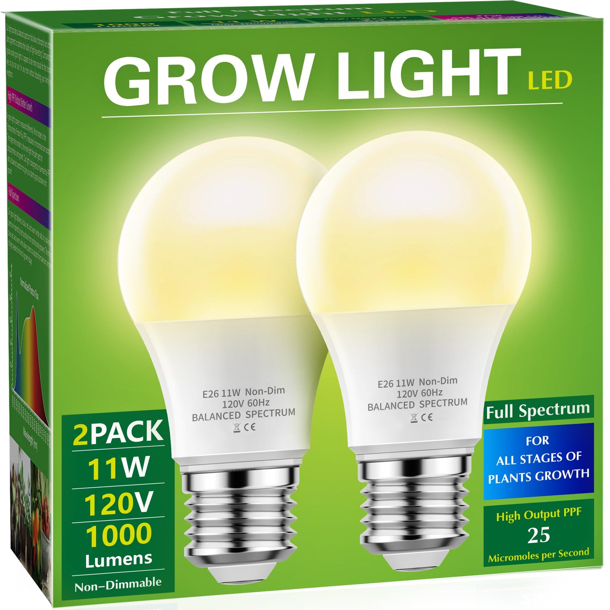 will a normal light bulb grow plants Grow Light Bulbs, Briignite LED Grow Light Bulb A19 Bulb, Full Spectru – ShopQuinton