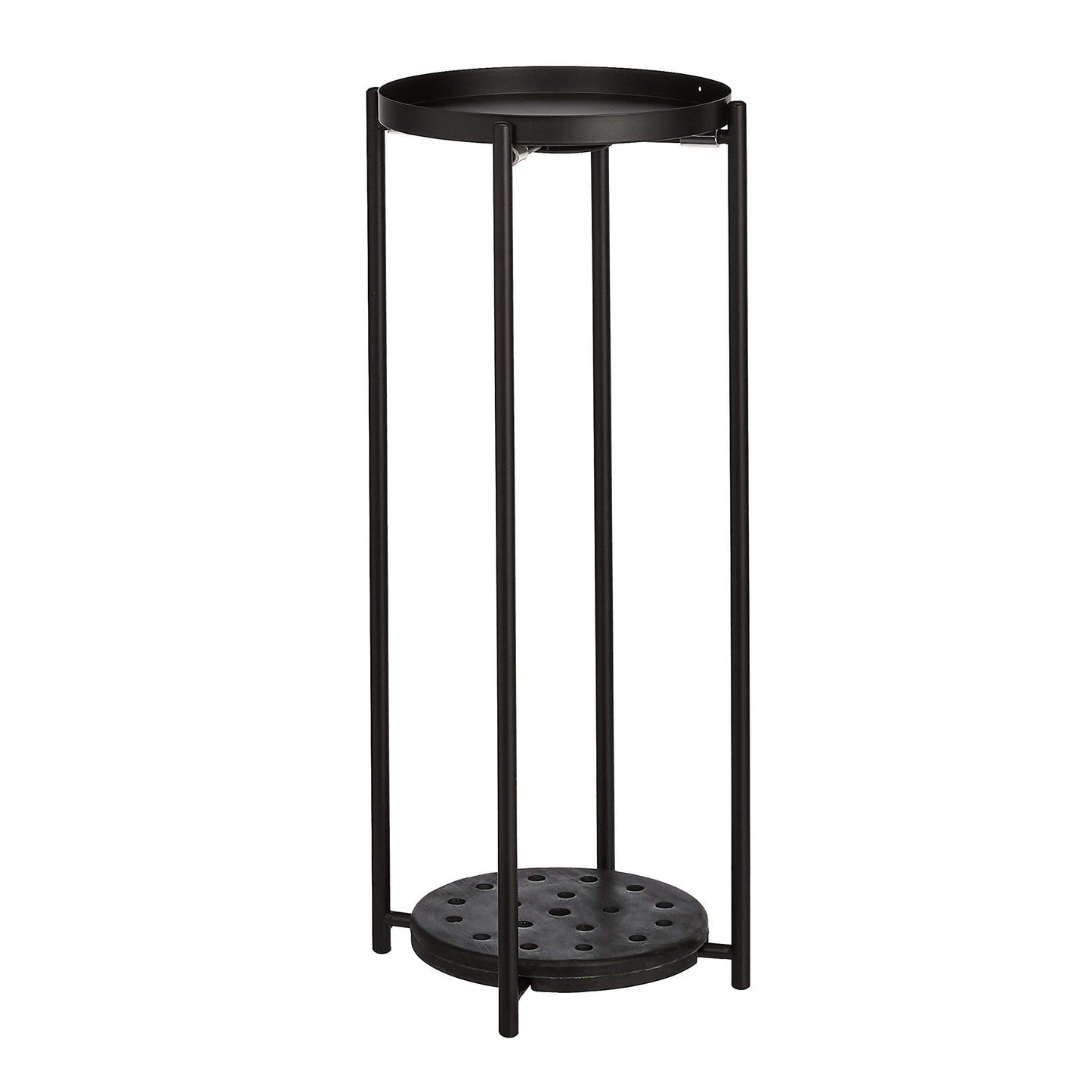 Amazon Basics Round Plant Stand, Black