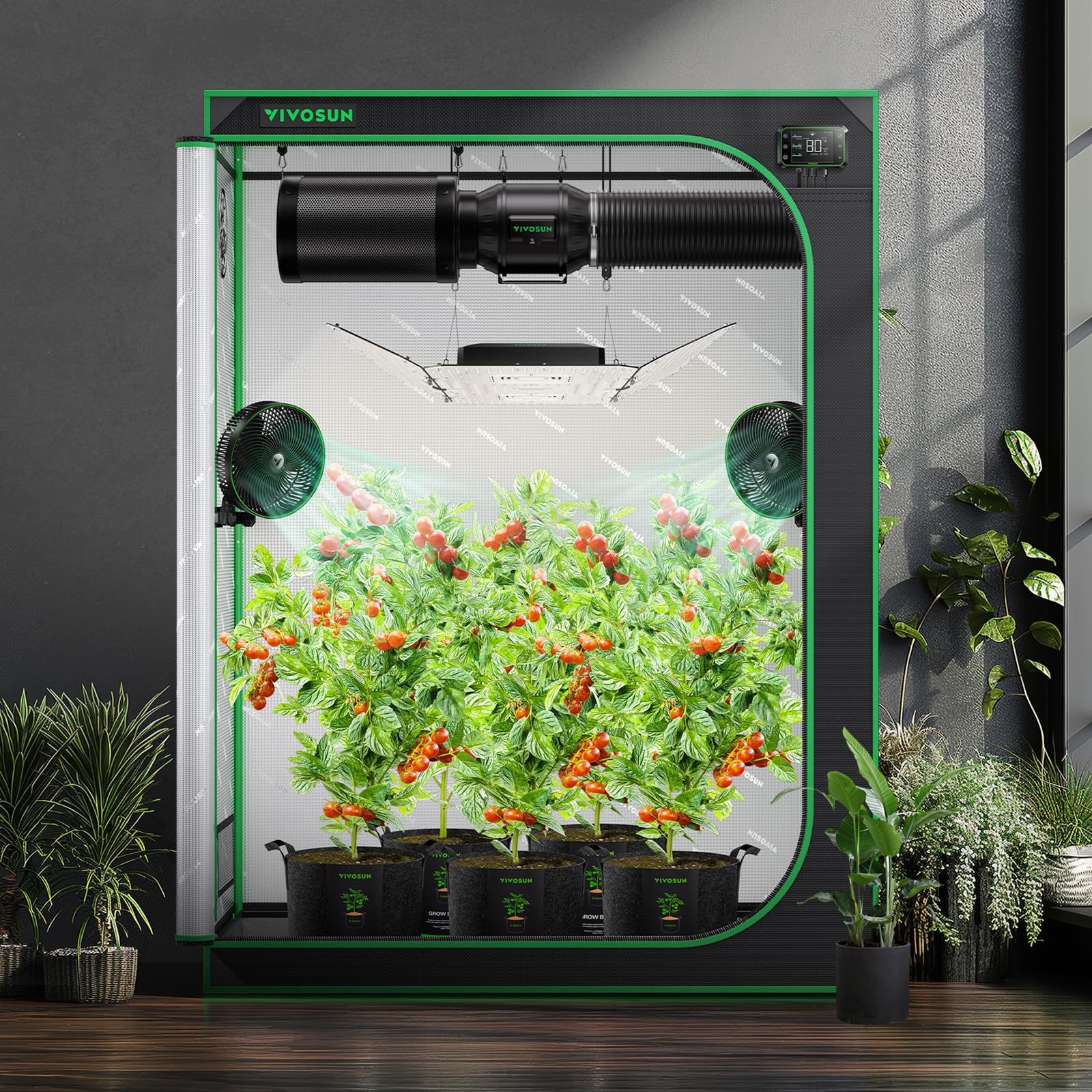 4x4 tent setup VIVOSUN S448 4x4 Grow Tent, 48"x48"x80" High Reflective Mylar with Obs – ShopQuinton