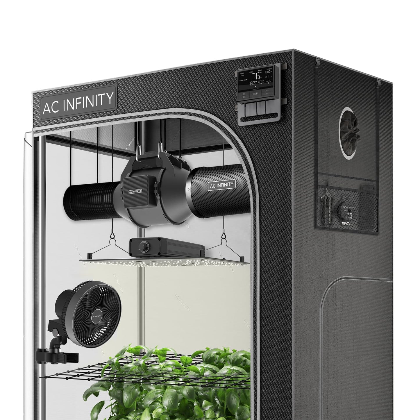 AC Infinity Advance Grow System Compact 2x2, 1-Plant Kit, WiFi-Integrated Grow Tent Kit, Automate Ventilation, Circulation, Schedule Full Spectrum LM301H LED Grow Light, 2000D Mylar Tent