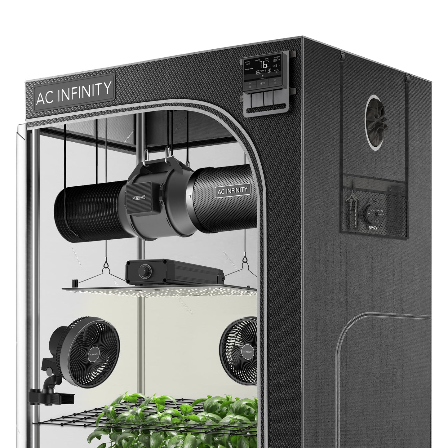 AC Infinity Advance Grow System Compact 2x2, 1-Plant Kit, WiFi-Integrated Grow Tent Kit, Automate Ventilation, Circulation, Schedule Full Spectrum LM301H LED Grow Light, 2000D Mylar Tent