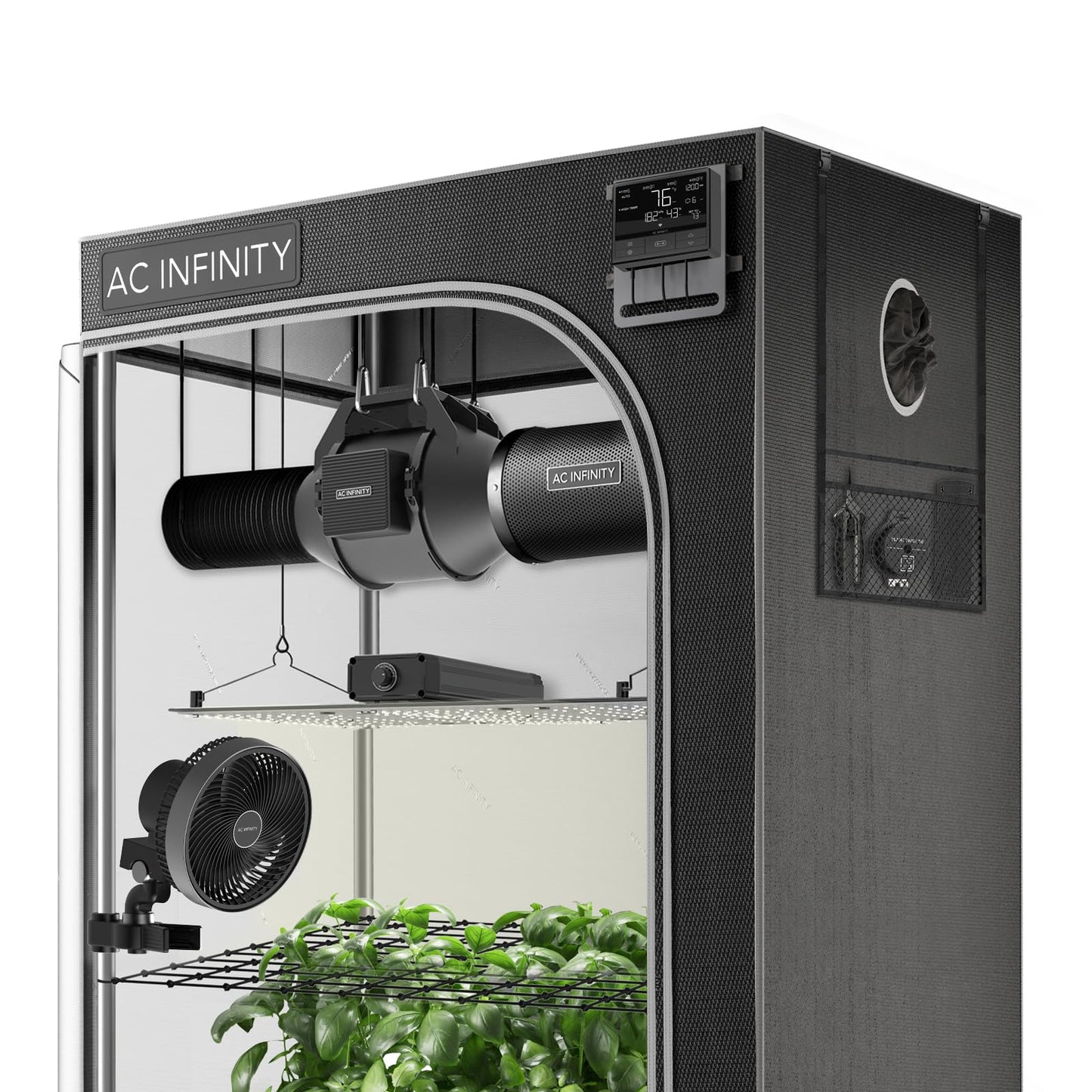 AC Infinity Advance Grow System Compact 2x2, 1-Plant Kit, WiFi-Integrated Grow Tent Kit, Automate Ventilation, Circulation, Schedule Full Spectrum LM301H LED Grow Light, 2000D Mylar Tent