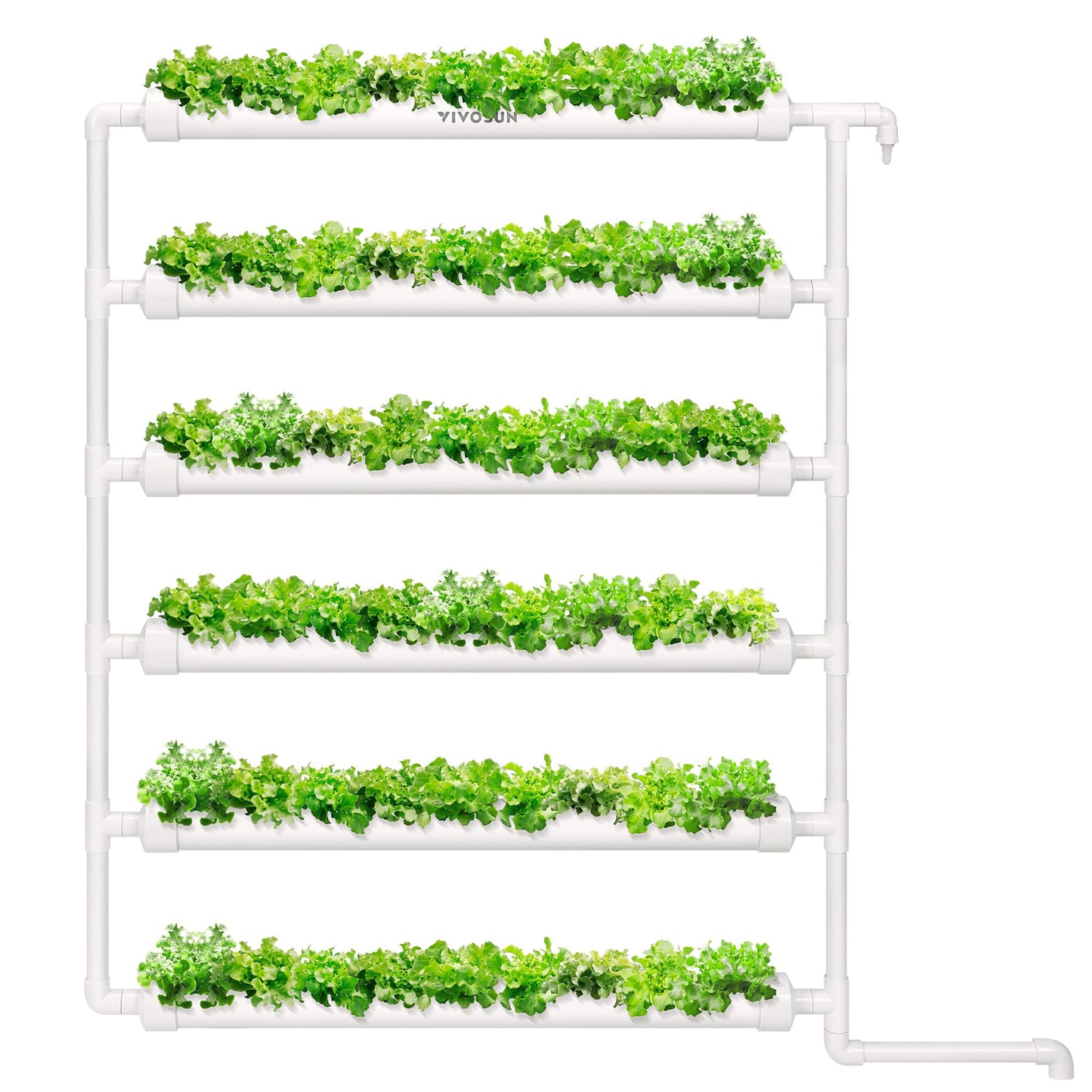 VIVOSUN Hydroponics Growing System 108 Plant Sites, 3 Layers 12 Food-Grade PVC-U Pipes Gardening System Grow Kit with Water Pump Timer, Nest Basket and Sponge for Leafy Vegetables